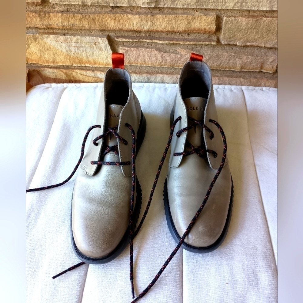 Cole Haan Gray Chukka Boots with Black Soles_7 - Picture 2 of 8